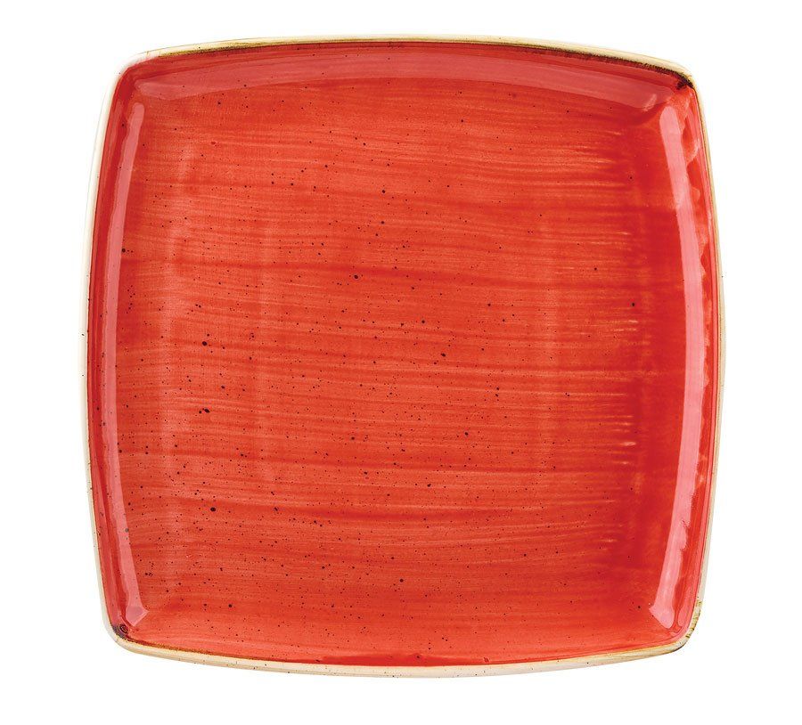 

Тарелка квадратная Churchill Stonecast Berry Red 26,8см SBRSDS101