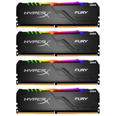 

Модуль памяти для компьютера DDR4 128GB (4x32GB) 3200 MHz HyperX Fury RGB HyperX (Kingston Fury) (HX432C16FB3AK4/128)