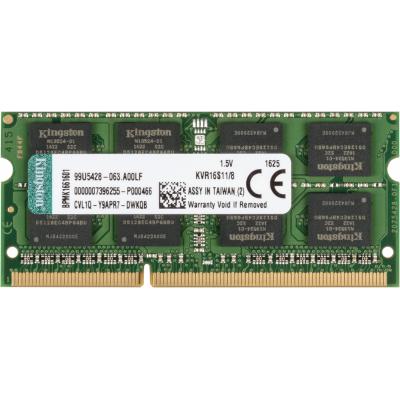 

Модуль памяти для ноутбука SoDIMM DDR3 8GB 1600 MHz Kingston (KVR16S11/8)