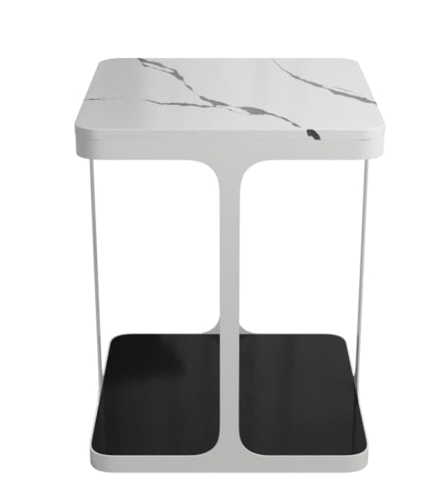 

Журнальный столик Area Model C side 450Х450Х550 Белый с Черным