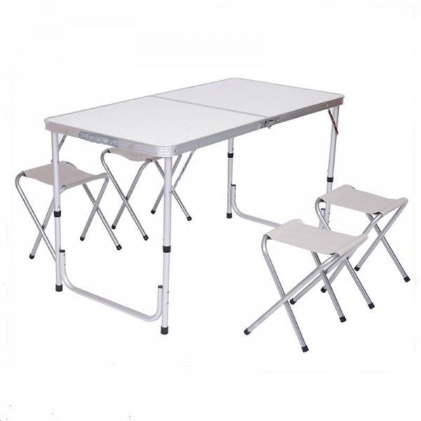 

Стол-чемодан туристический раскладной со стульями Folding Table Белый