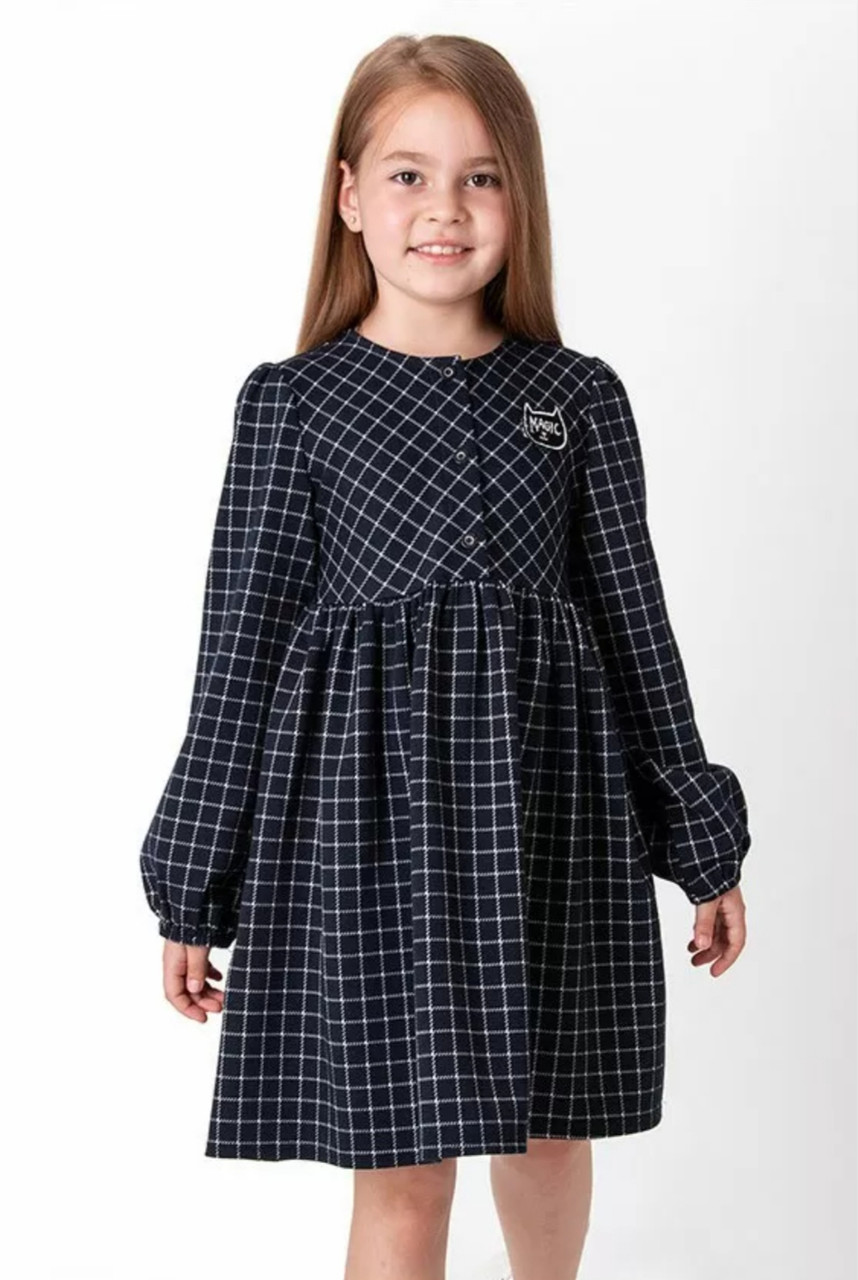 

Платье Mevis 3978 клетка синий 128