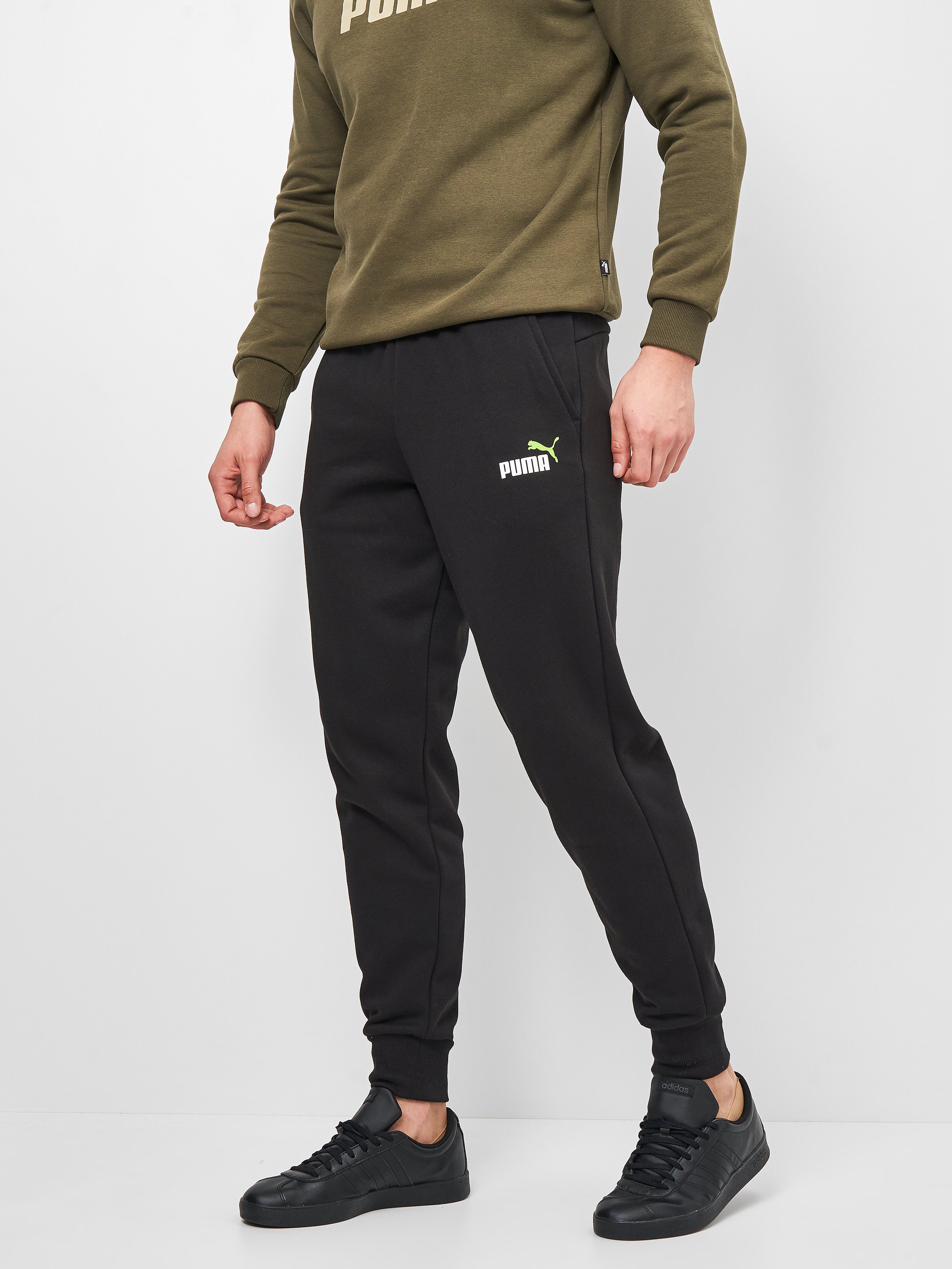 

Спортивные штаны Puma ESS+ 2 Col Logo Pants 58676756 S Puma Black-Green flash