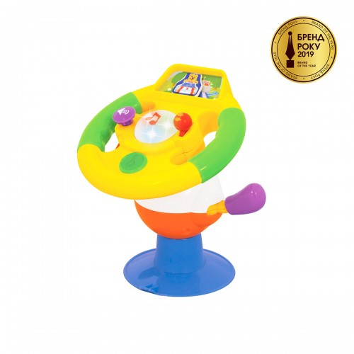 

Игрушка на присоске Kiddieland УМНЫЙ РУЛЬ (свет, озвуч. укр. яз.) (058305)
