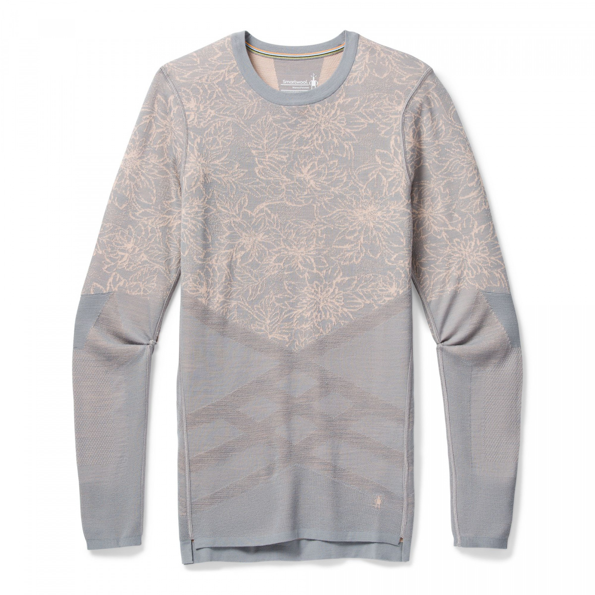 

Термофутболка женская Smartwool Women's Intraknit Merino 200 Pattern Crew, Stone Gray/Rose Cloud Floral Scape, M (SW 16412.F33-M)