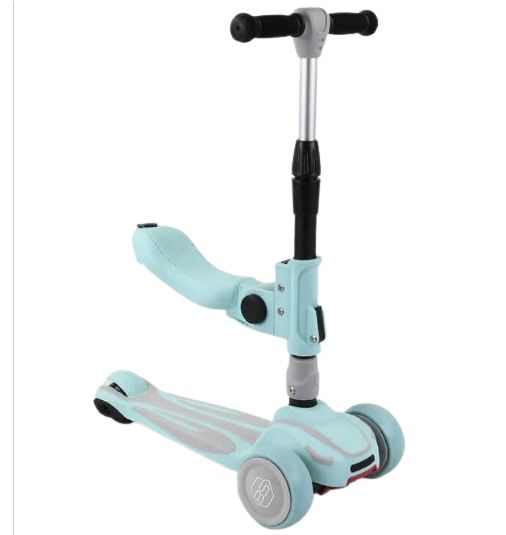 

Самокат трехколесный с сидением MAXI Best Scooter ST-17905 до 60кг бирюзовый