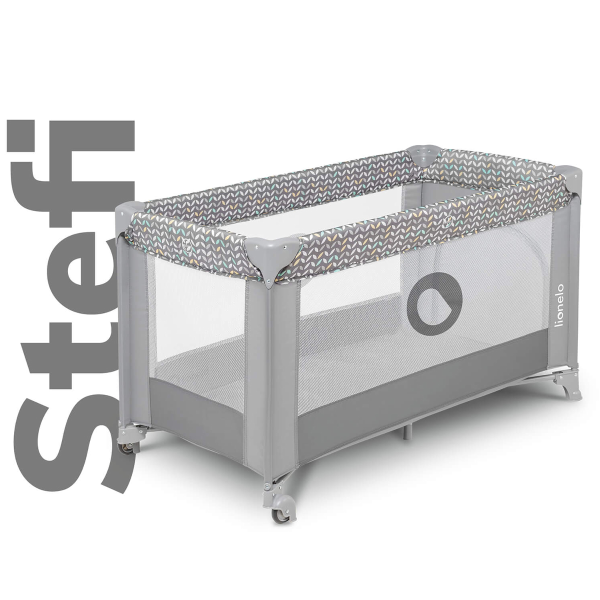 

Игровой детский манеж Lionelo Stefi Grey Concrete Multicolor