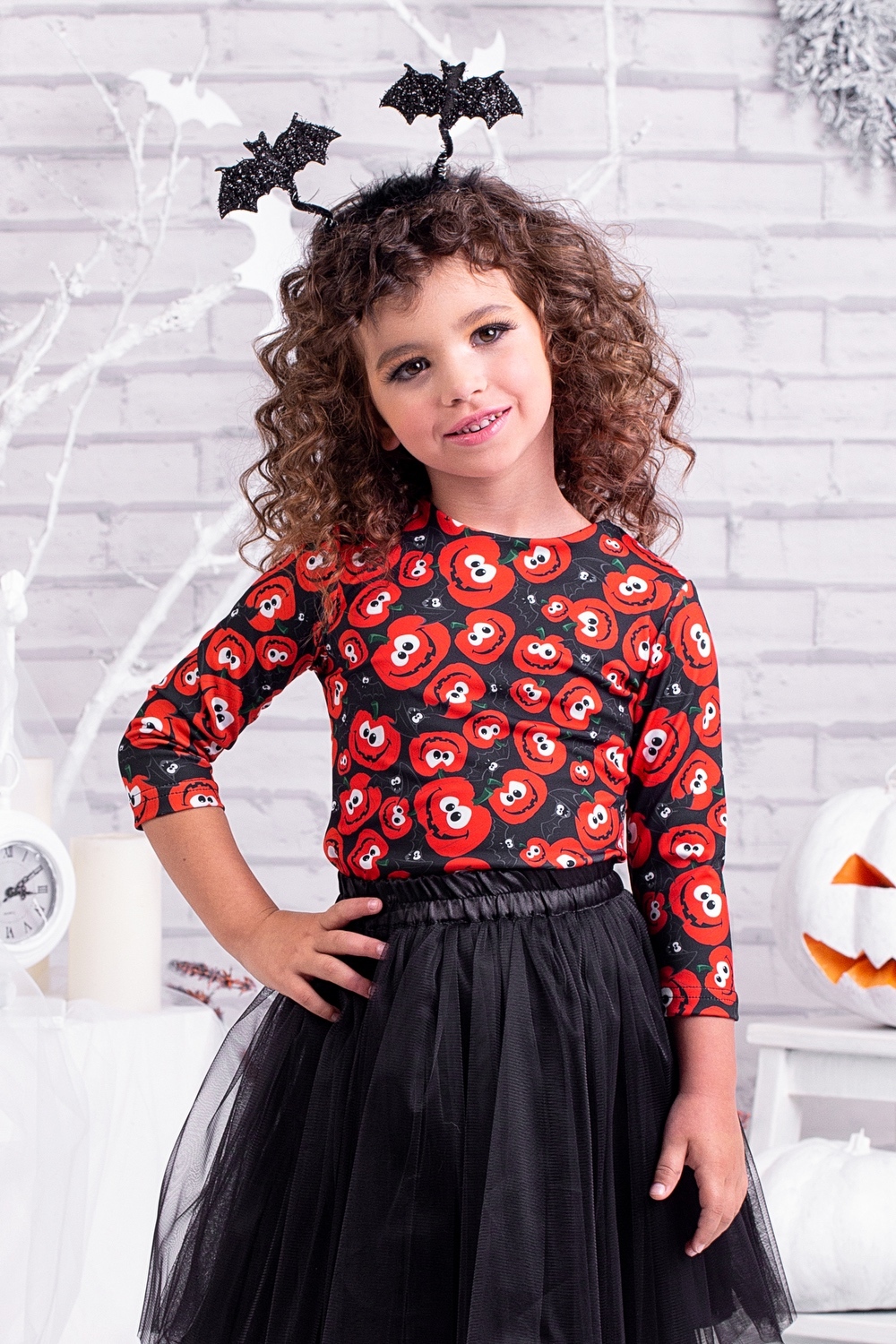 

Реглан для девочки Halloween 2073 Zironka 116 Оранжевый, Черный 30144