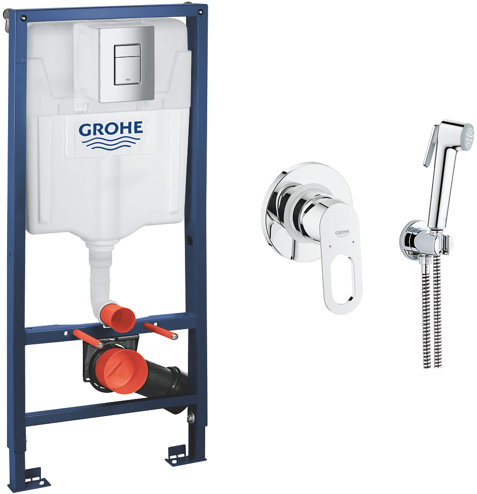 

Инсталляция GROHE Rapid SL 38772001 с душевым гарнитуром BauLoop 111042