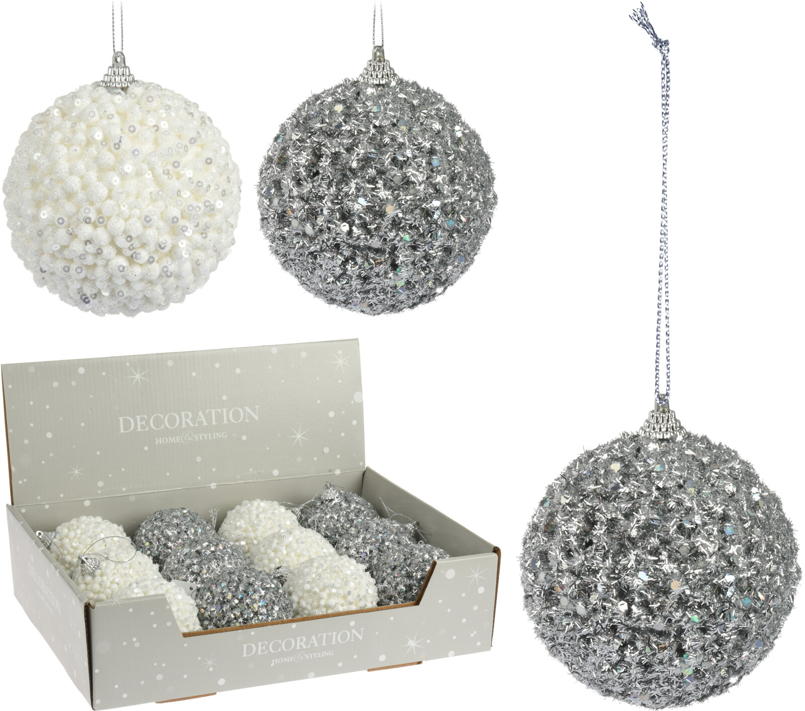 

Набор елочных шаров Christmas Decoration 10 см 12 шт (ABJ432340)