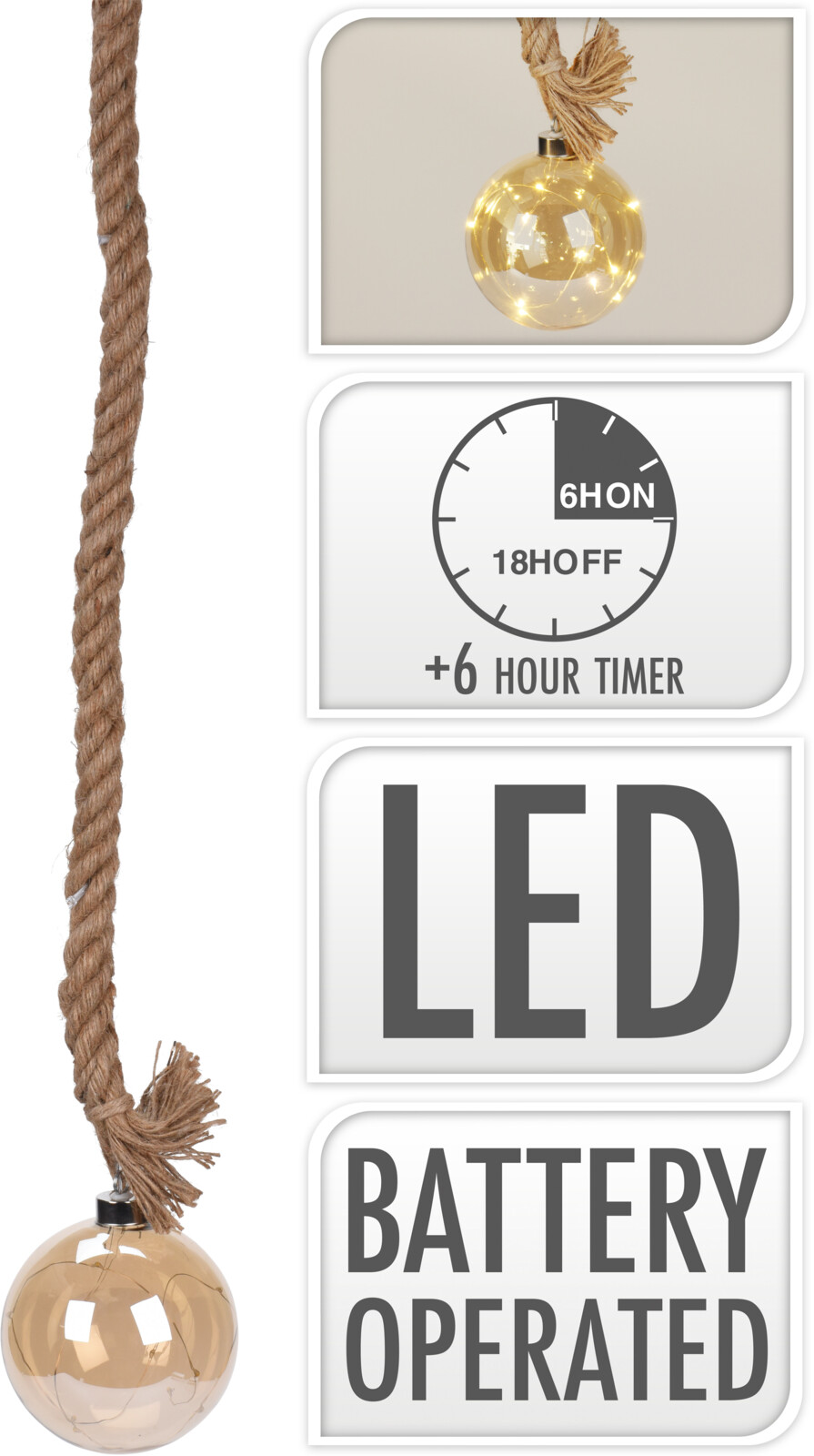 

Елочный шар Christmas Decoration 12 см с подсветкой янтарный (ABR522530)