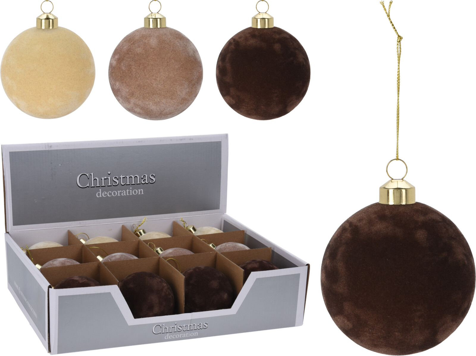 

Набор елочных шаров Christmas Decoration 6 см 12 шт (ABT612200)