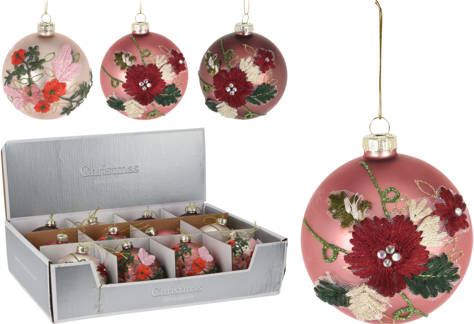 

Набор елочных шаров Christmas Decoration 8 см 12 шт (ABT620250)