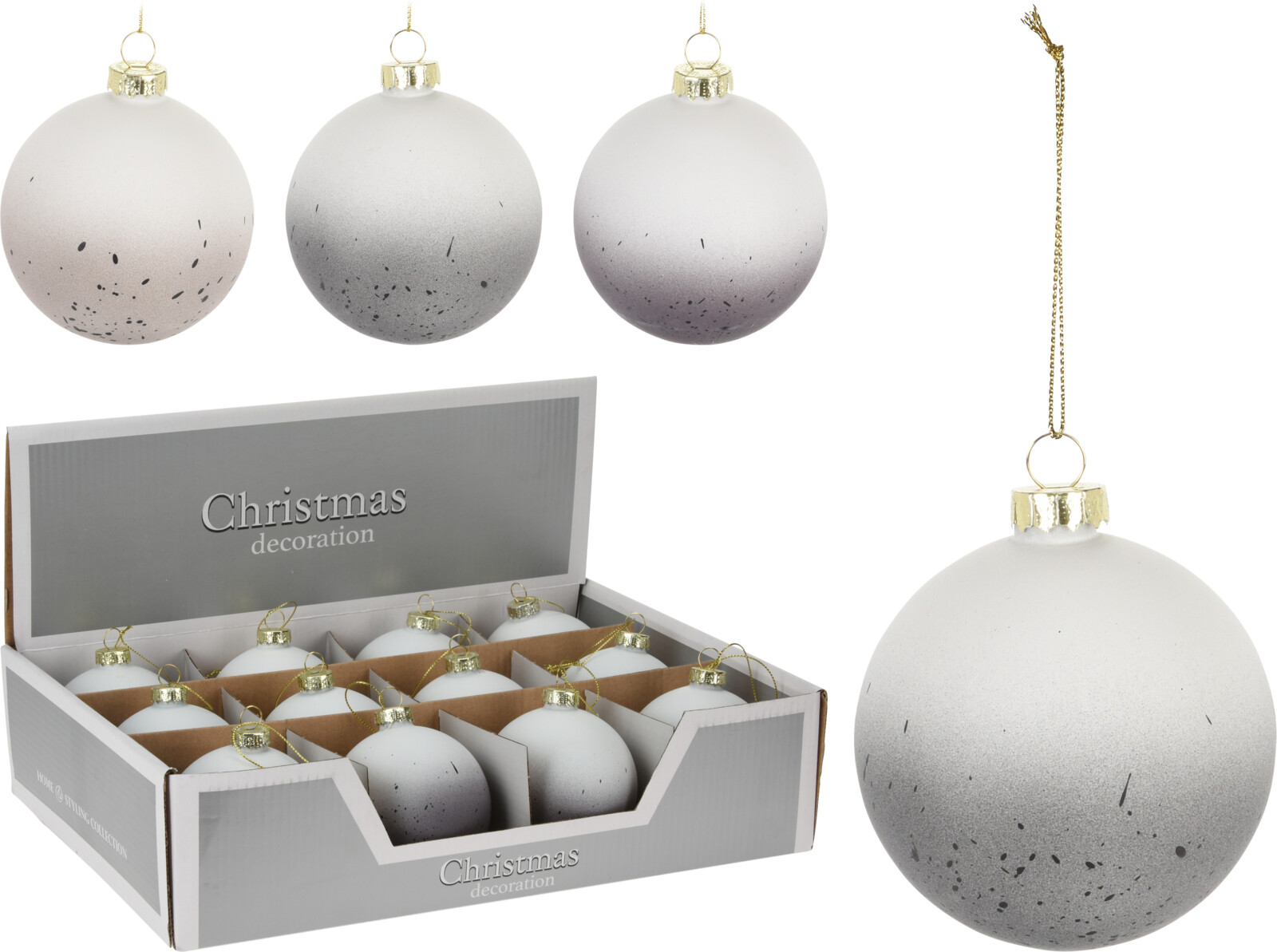 

Набор елочных шаров Christmas Decoration 8 см 12 шт (ABT620410)
