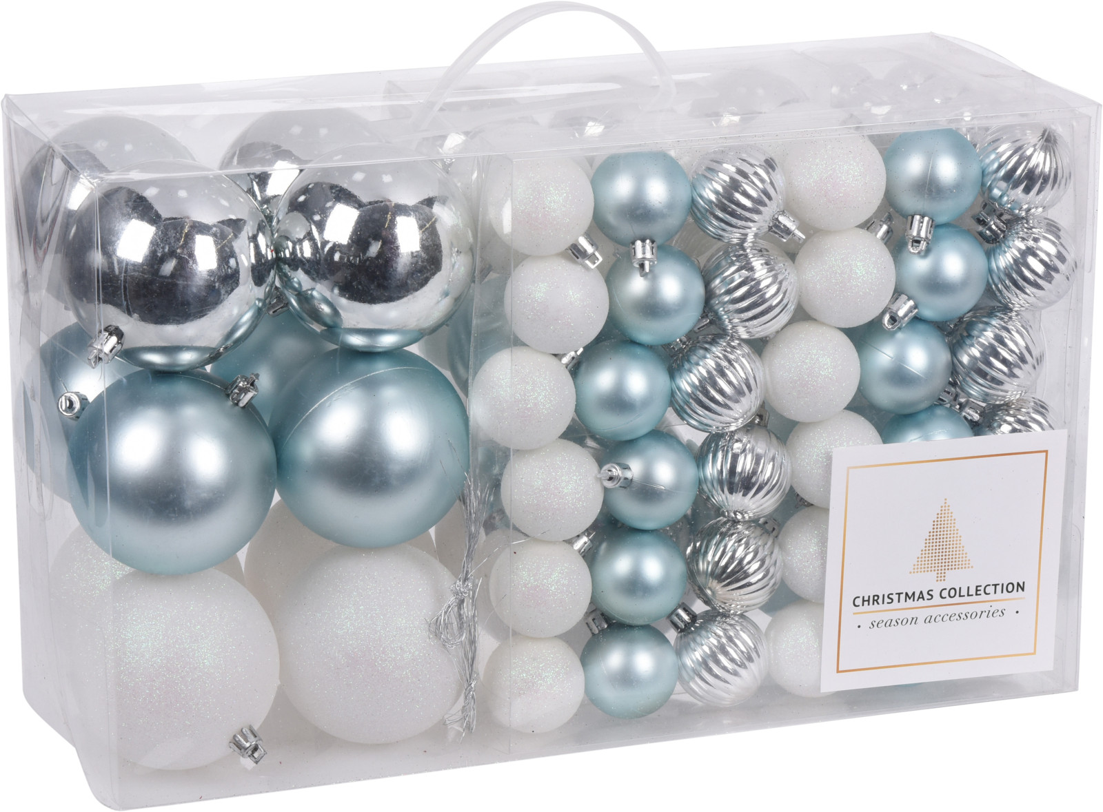 

Большой набор елочных шаров Christmas Decoration 94 шт BLUE WHITE (ACS100740)