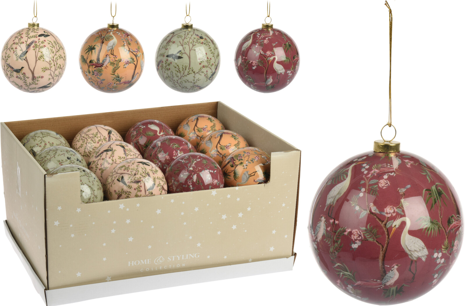 

Набор елочных шаров Christmas Decoration 10 см 24 шт BIRD (APF478520)