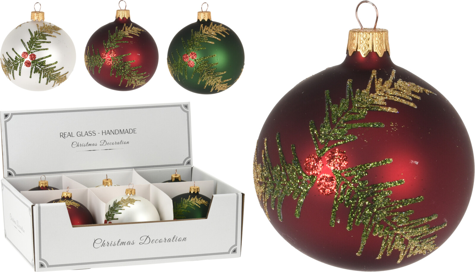 

Набор елочных шаров Christmas Decoration 10 см 6 шт BERRIES DECO (AVG113870)