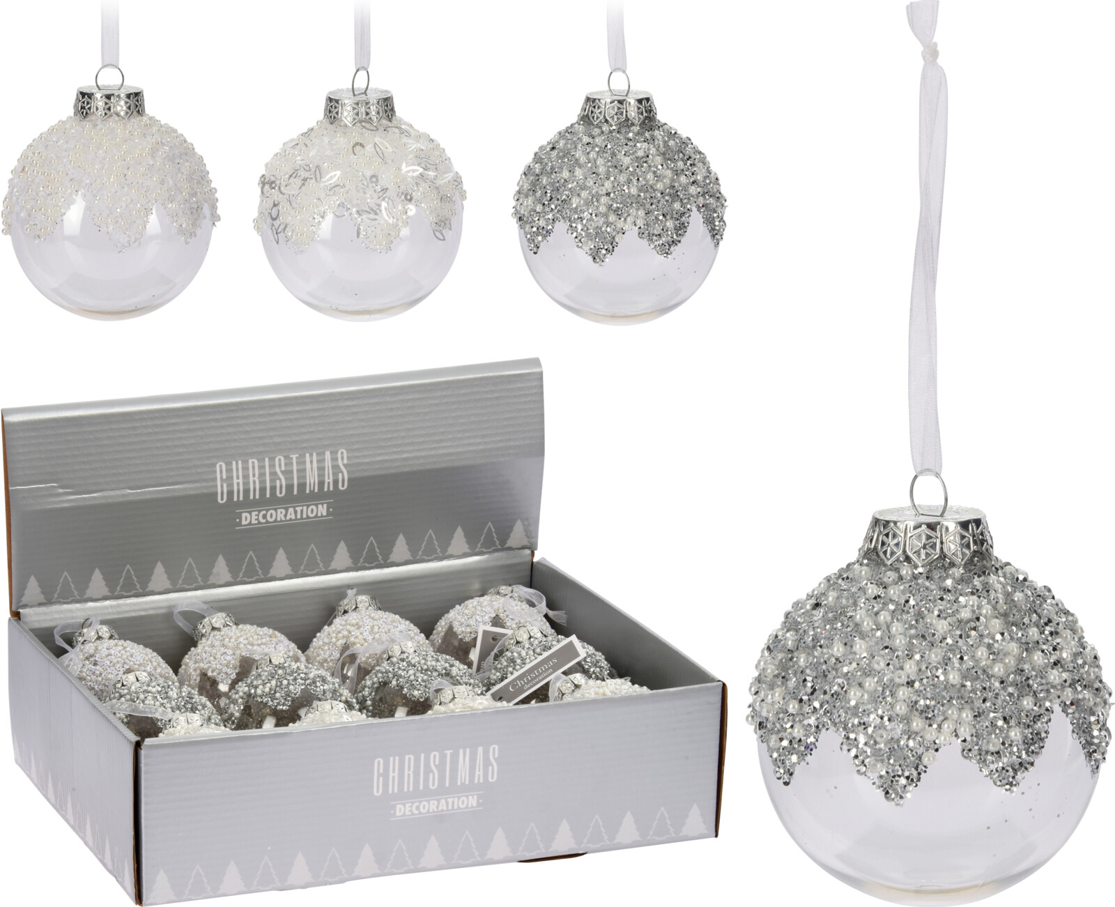 

Набор елочных шаров Christmas Decoration 8 см 12 шт (CAA126310)