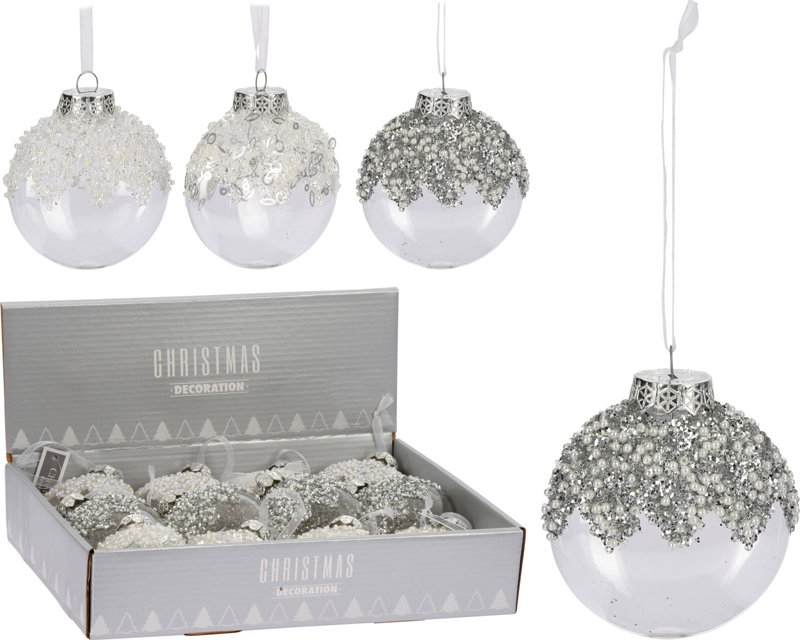

Набор елочных шаров Christmas Decoration 8 см 12 шт (CAA126350)