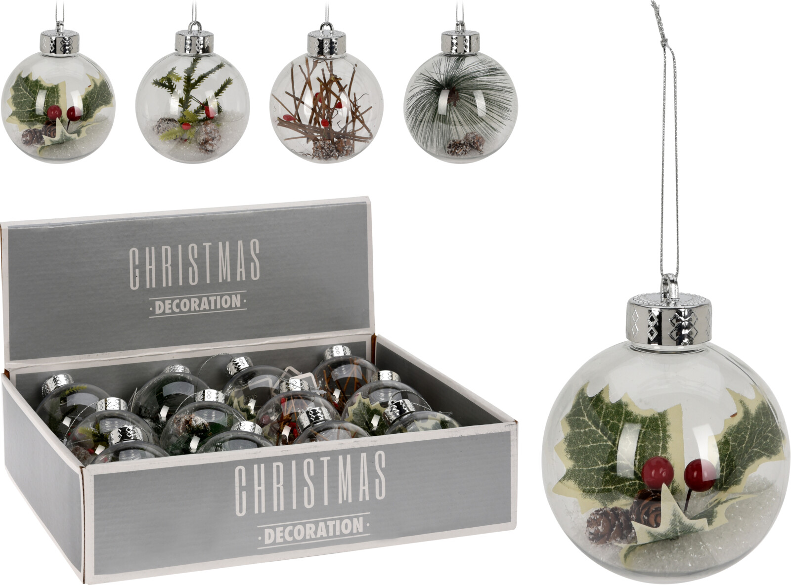 

Набор елочных шаров Christmas Decoration 8 см 12 шт (CAA126880)