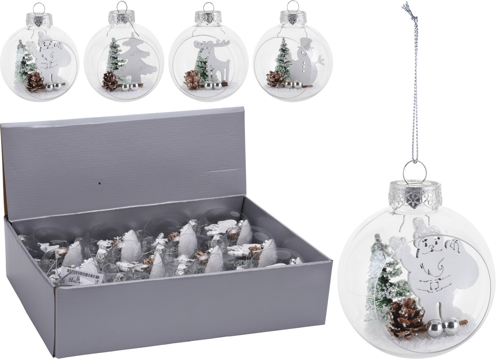 

Набор елочных шаров Christmas Decoration 8 см 12 шт (CAA724900)