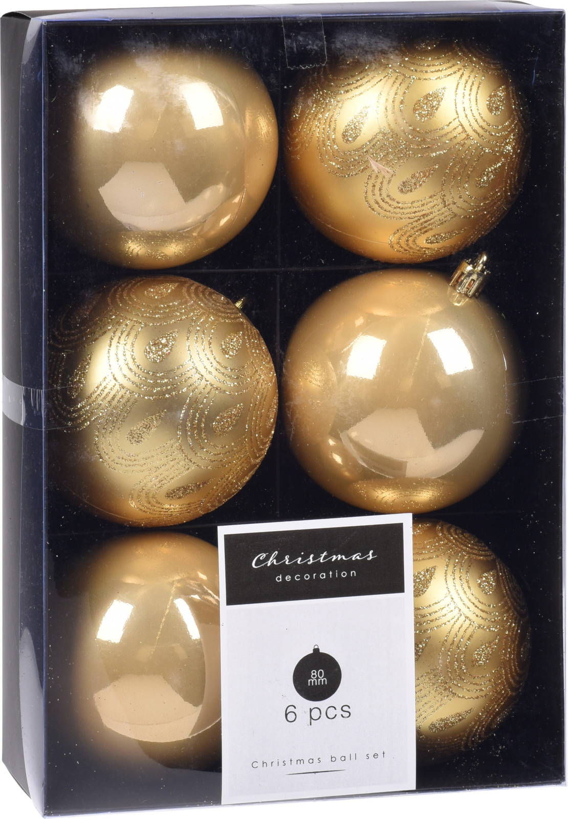 

Набор елочных шаров Christmas Decoration 8 см 6 шт золото (CAN214700)