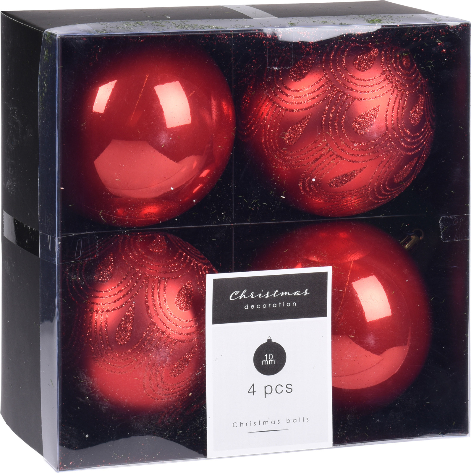 

Набор елочных шаров Christmas Decoration 10 см 4 шт красный (CAN214820)