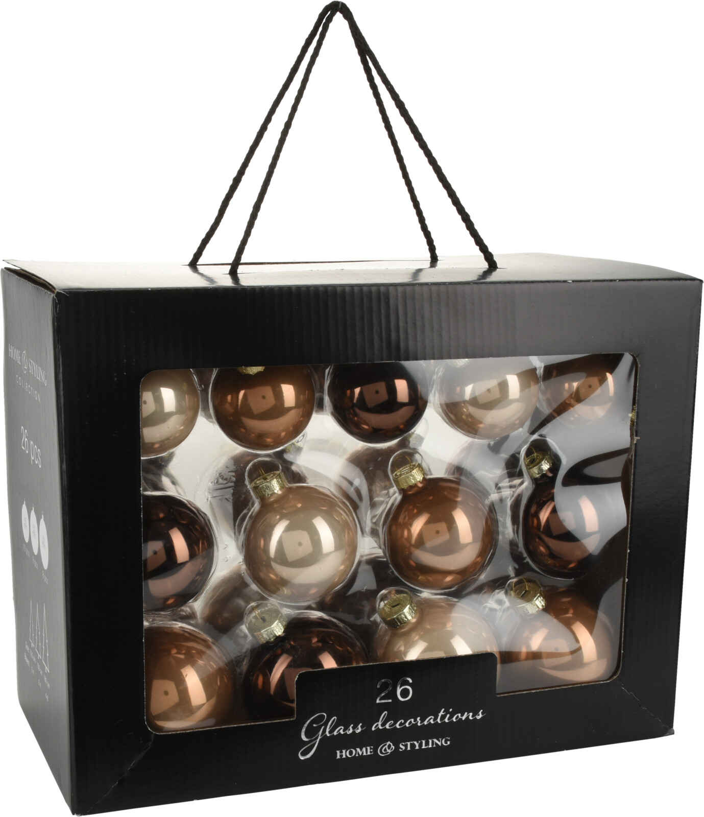 

Набор елочных шаров Home & Styling Collection 26 шт коричневый (AVK100080)