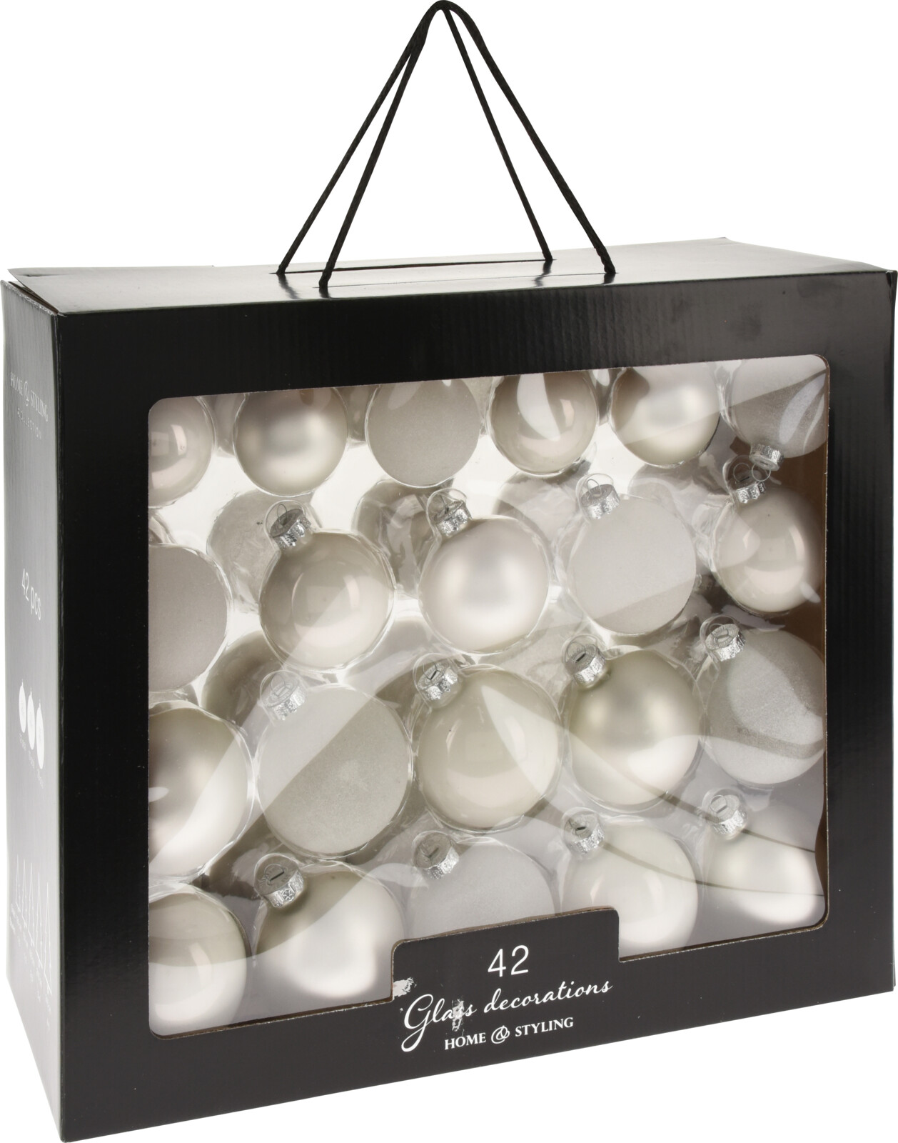

Набор елочных шаров Home & Styling Collection 42 шт белый (AVK100540)
