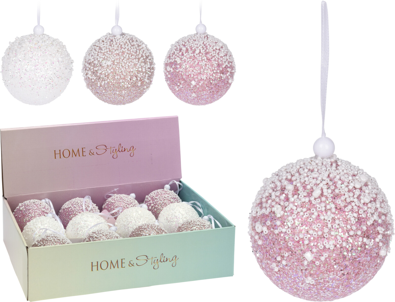 

Набор елочных шаров Home & Styling Collection 8 см 12 шт (CAA115000)