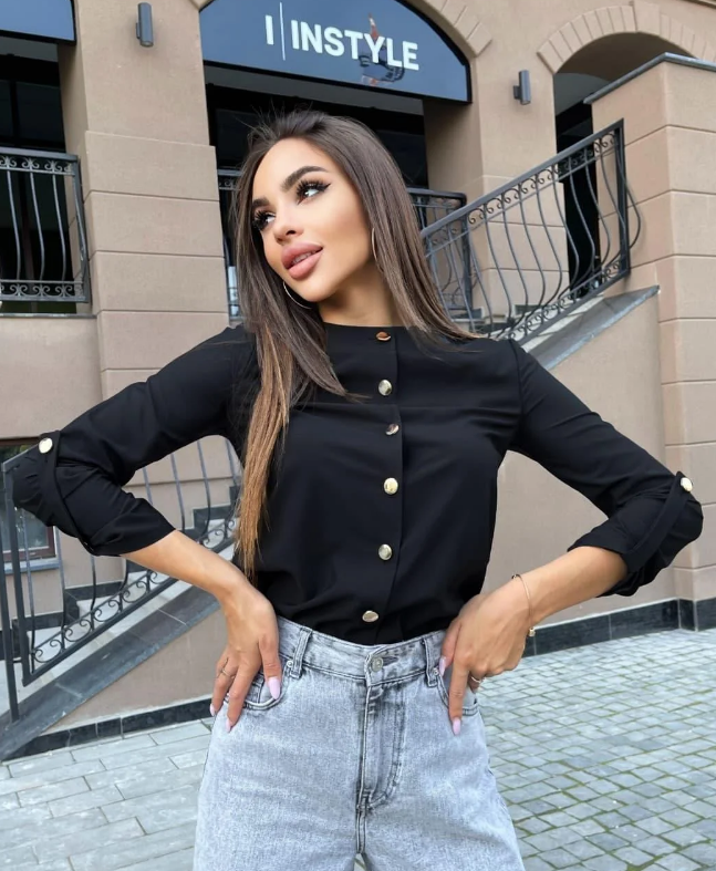 

Женская блуза GF004830 р42/ черная, Женская блуза GF004830 р42/44 черная