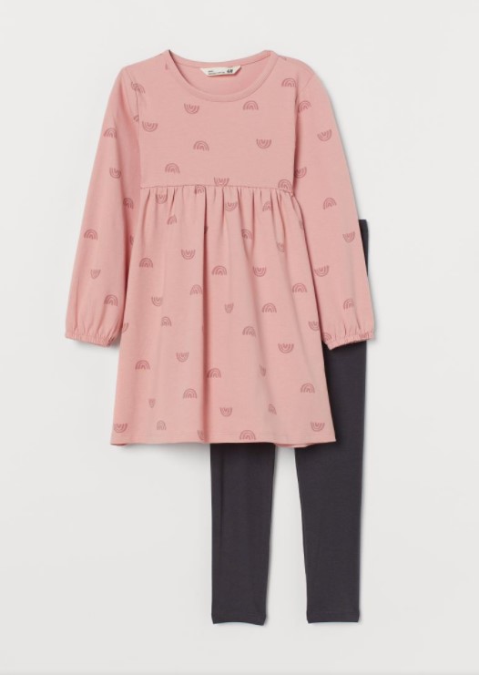 

Комплект двойка для девочки 5634 H&M 110 Розовый 46144