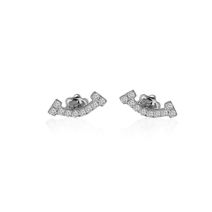 

Серьги Qzsilver (902-01085) Серебро Белый Фианит белый