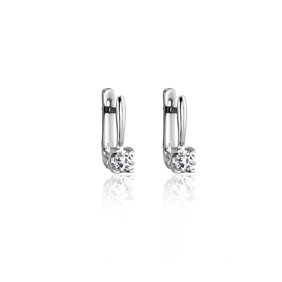 

Серьги Qzsilver (902-00688) Серебро Белый Фианит белый