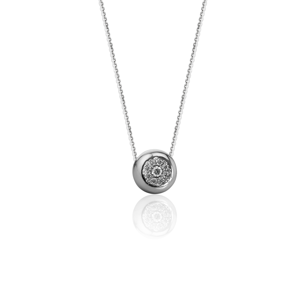 

Колье Qzsilver (908-00581) Серебро Белый Фианит белый 38