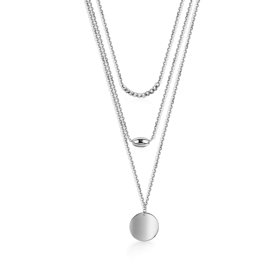 

Колье Qzsilver (908-01148) Серебро Белый 40
