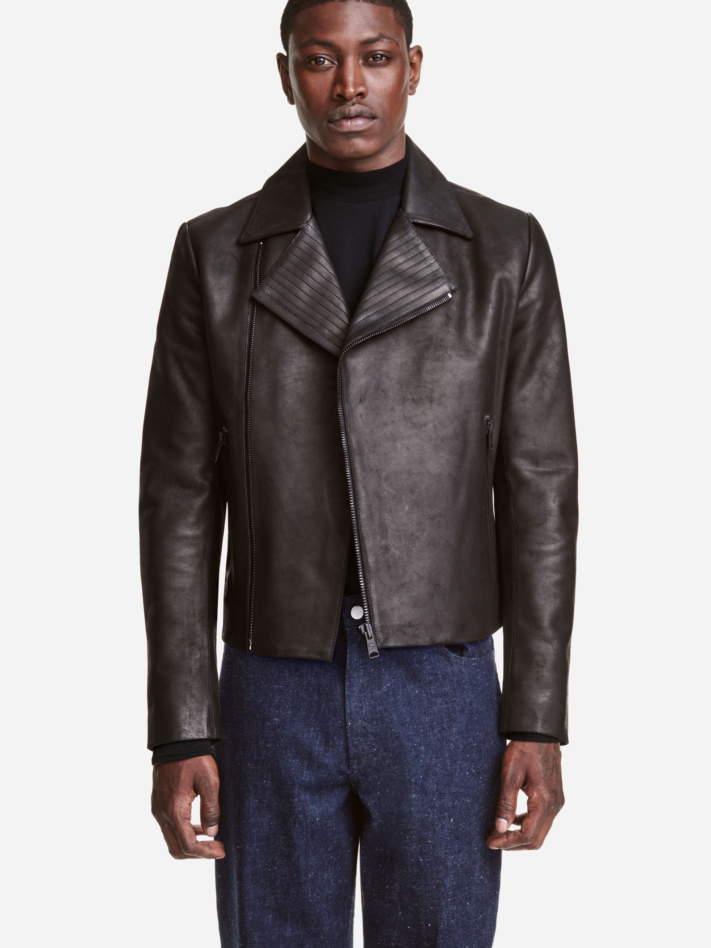 

Куртка кожаная H&M XAZ049615GCEB 46 Черная