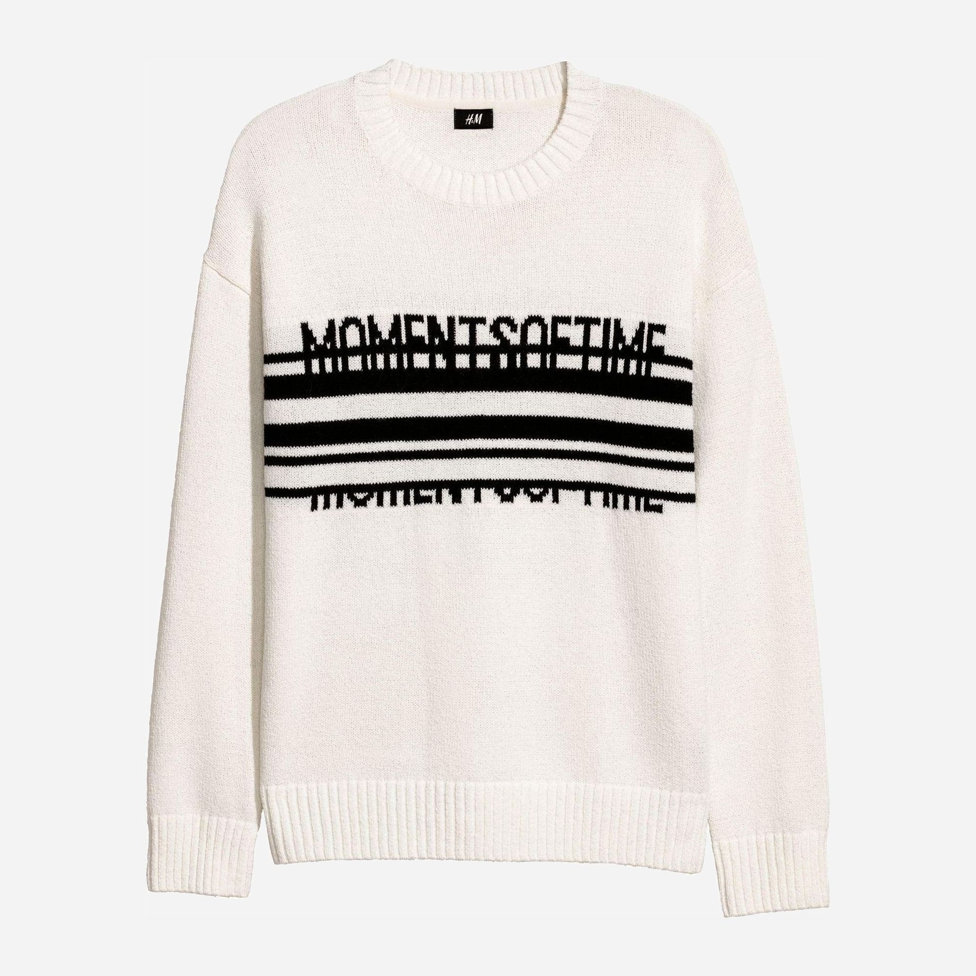

Джемпер H&M XAZ145338NXHG XL Молочный в черные узоры