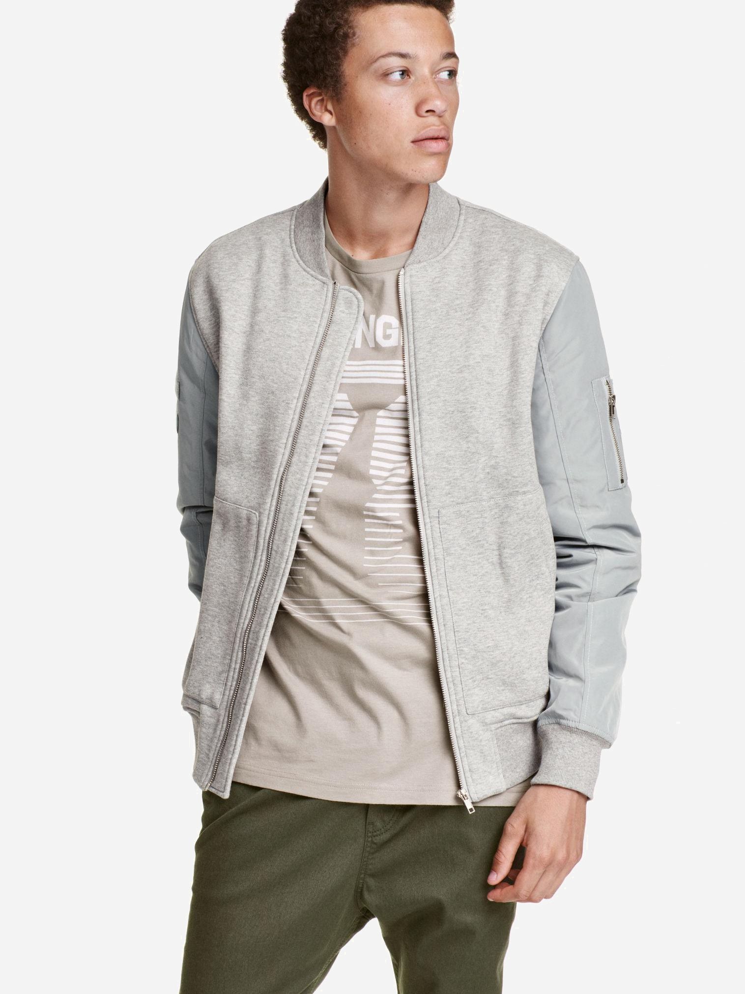 

Бомбер H&M XAZ159248XREO M Серый