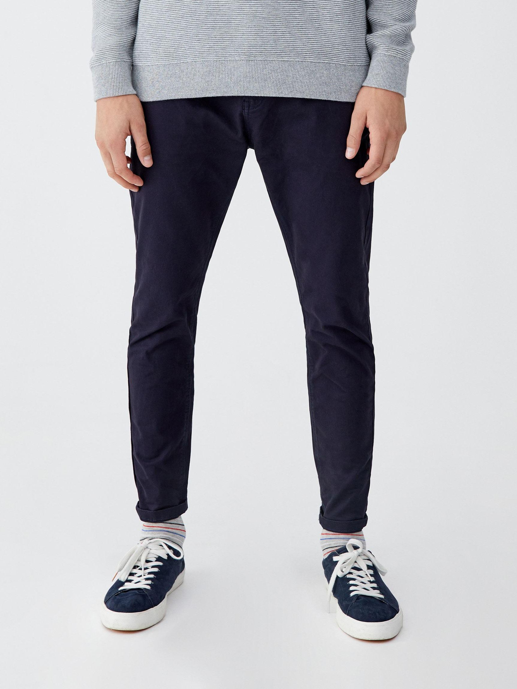 

Брюки Pull & Bear XAZ189671TOPL  Темно-синие, Брюки Pull & Bear XAZ189671TOPL 50-40 Темно-синие