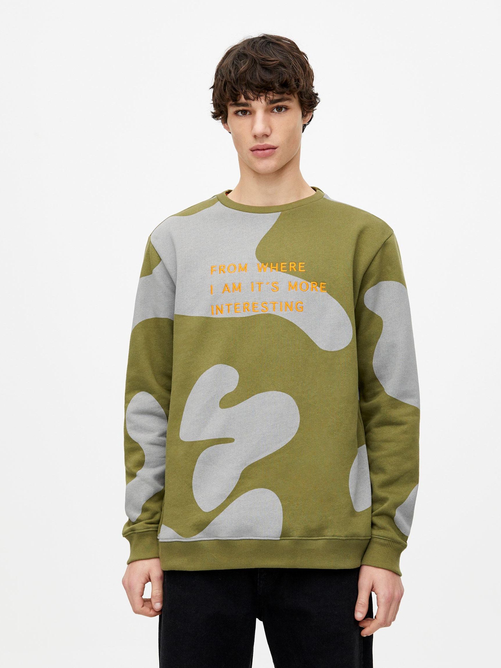 

Свитшот Pull & Bear XAZ239905JYSJ  Зеленый/Серый, Свитшот Pull & Bear XAZ239905JYSJ XS Зеленый/Серый