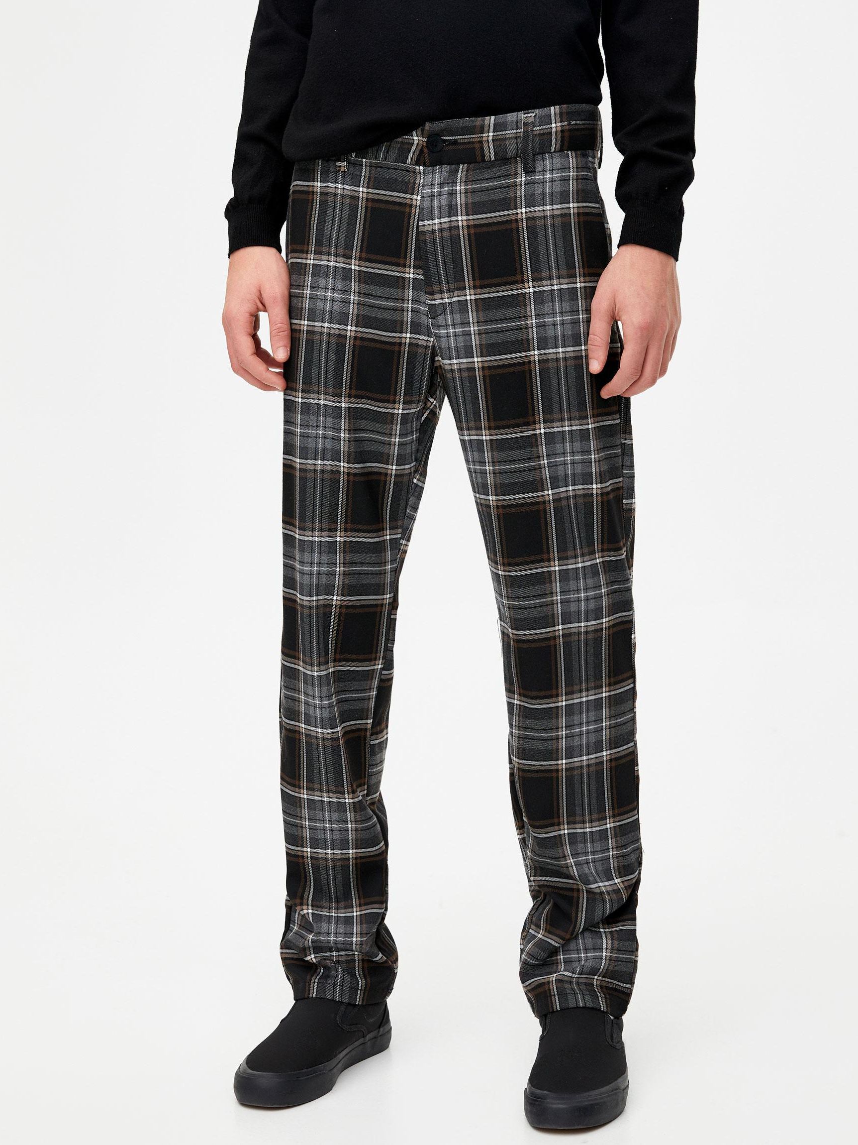 

Брюки Pull & Bear XAZ240367MTUJ 38 Серые в клетку