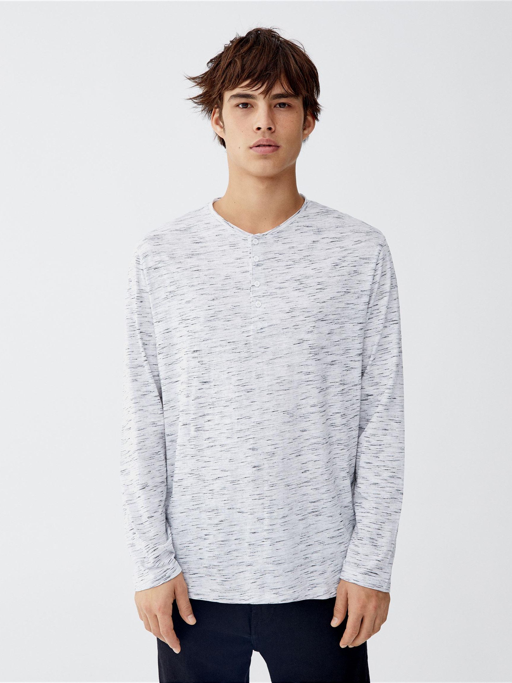 

Лонгслив Pull & Bear XAZ240999FGXP S Серо-черный