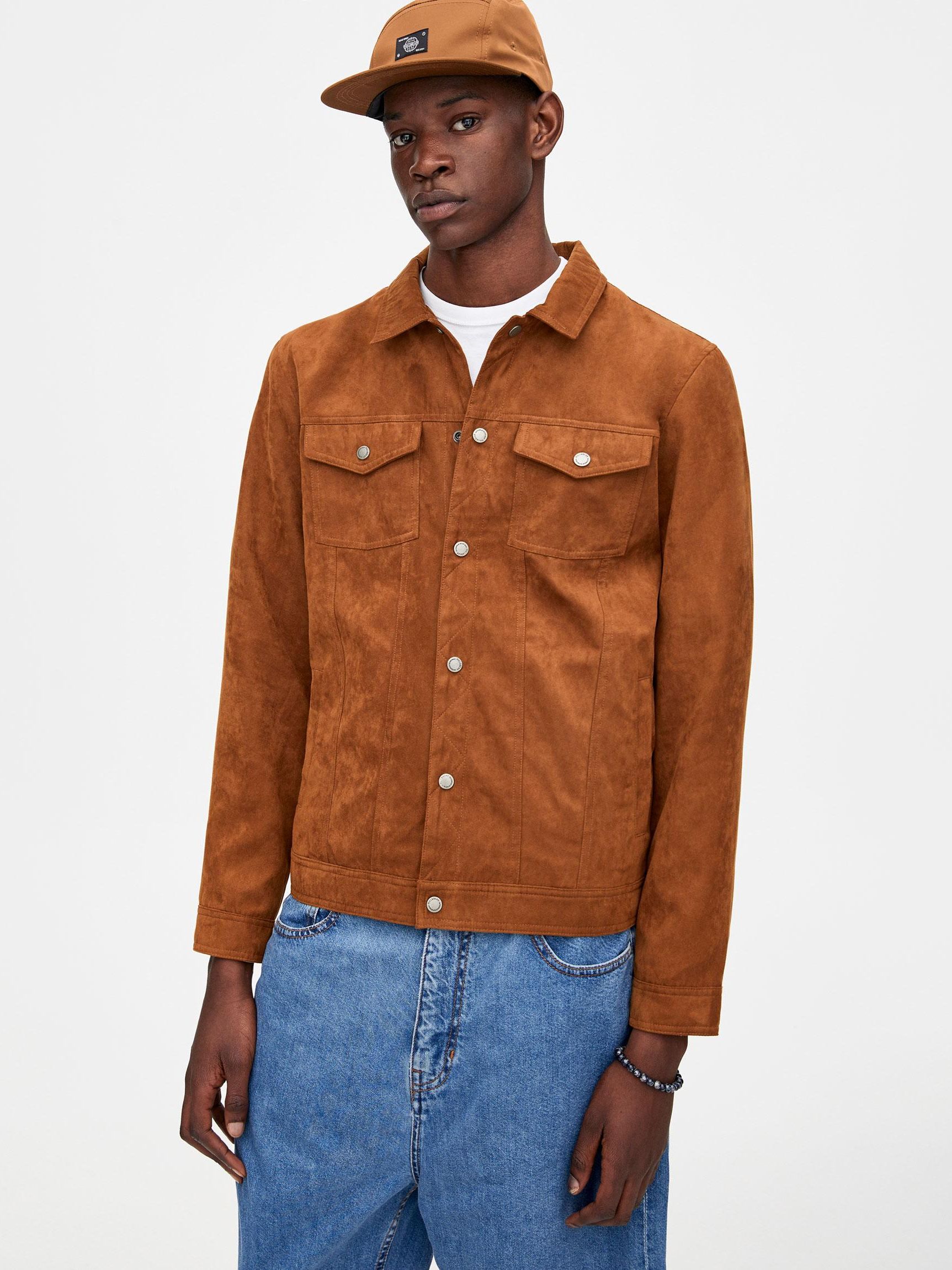 

Куртка из искусственной замши Pull & Bear XAZ241794XJXC M Коричневая