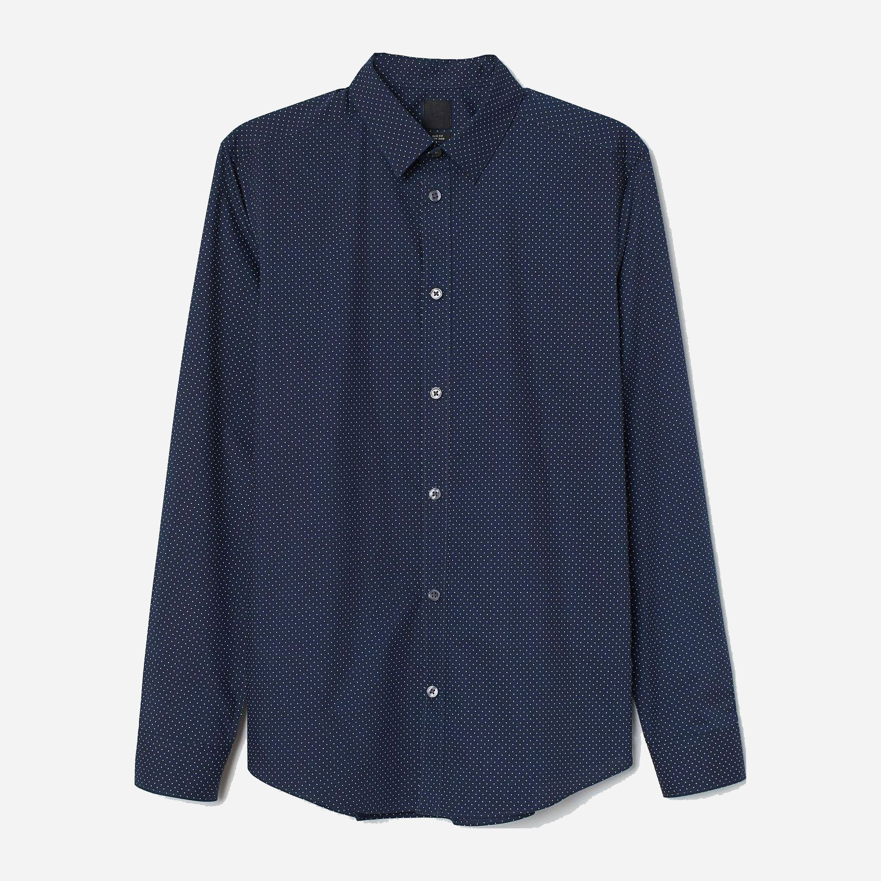 

Рубашка H& XAZ247014IXBQ  Темно-синяя в белая горошек, Рубашка H&M XAZ247014IXBQ M Темно-синяя в белая горошек