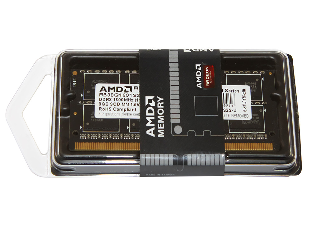 

Оперативная память AMD SO-DIMM 8Gb DDR3 (R538G1601S2S-U)