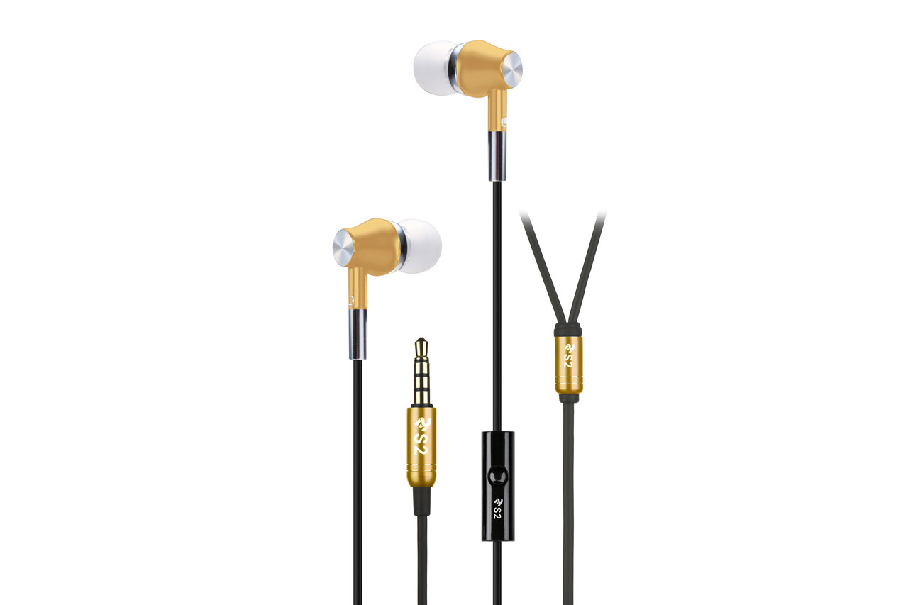 

Наушники 2E S2 Metal Skin Mic Gold