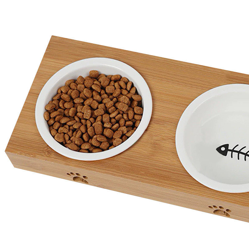 

Миска для котов и собак Taotaopets 111108 на деревянной подставке (SKU_5439-17587)