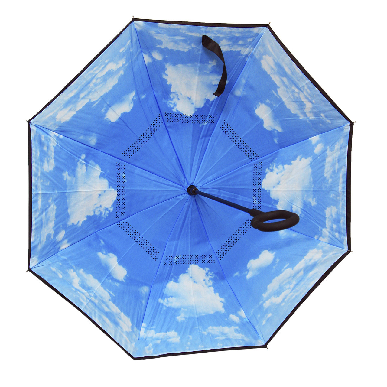 

Зонт Up-Brella Голубое небо новинка смарт зонт обратного сложения ручка Hands Free умный зонт (SKU_2907-7806)