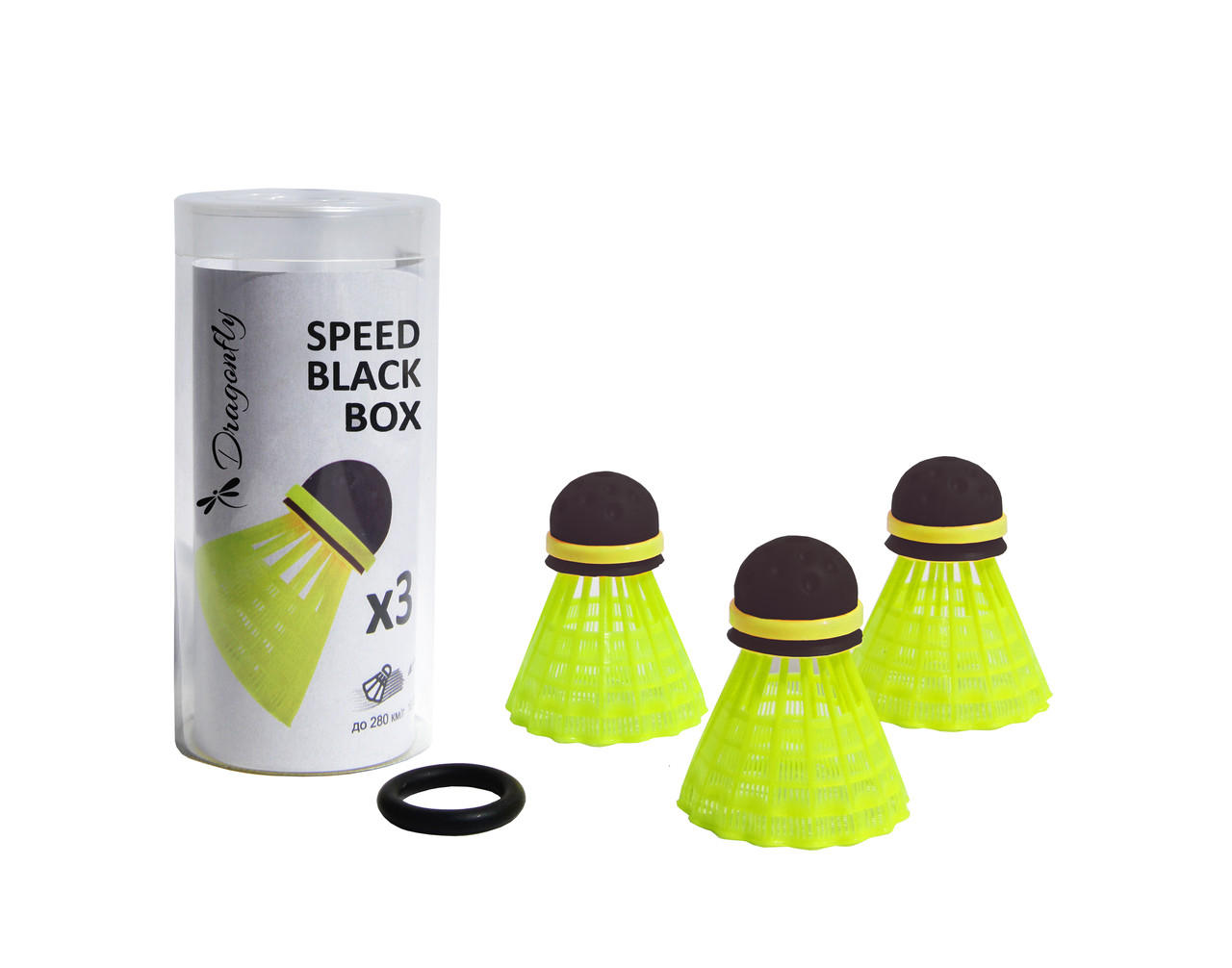 

Набор воланов для спидминтона Dragonfly Speed Black Box (3 шт)